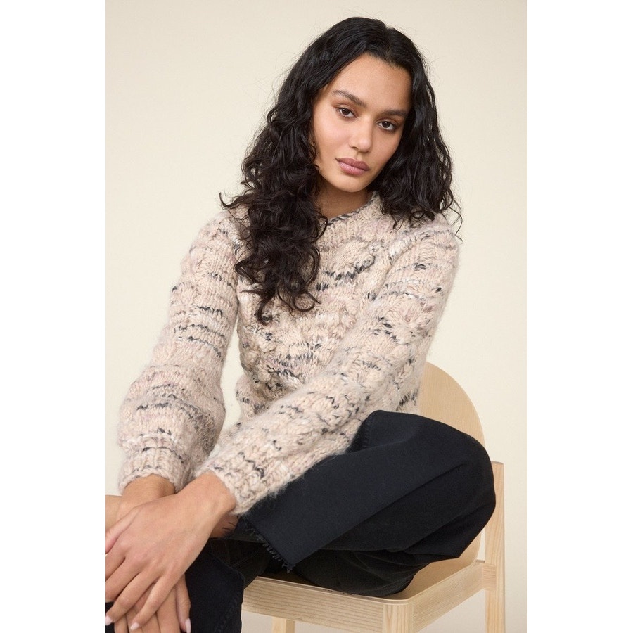 St Roche Natural/Pale Pink Luna Alpaca Chunky Sweater Small $575 — image 3 of 8